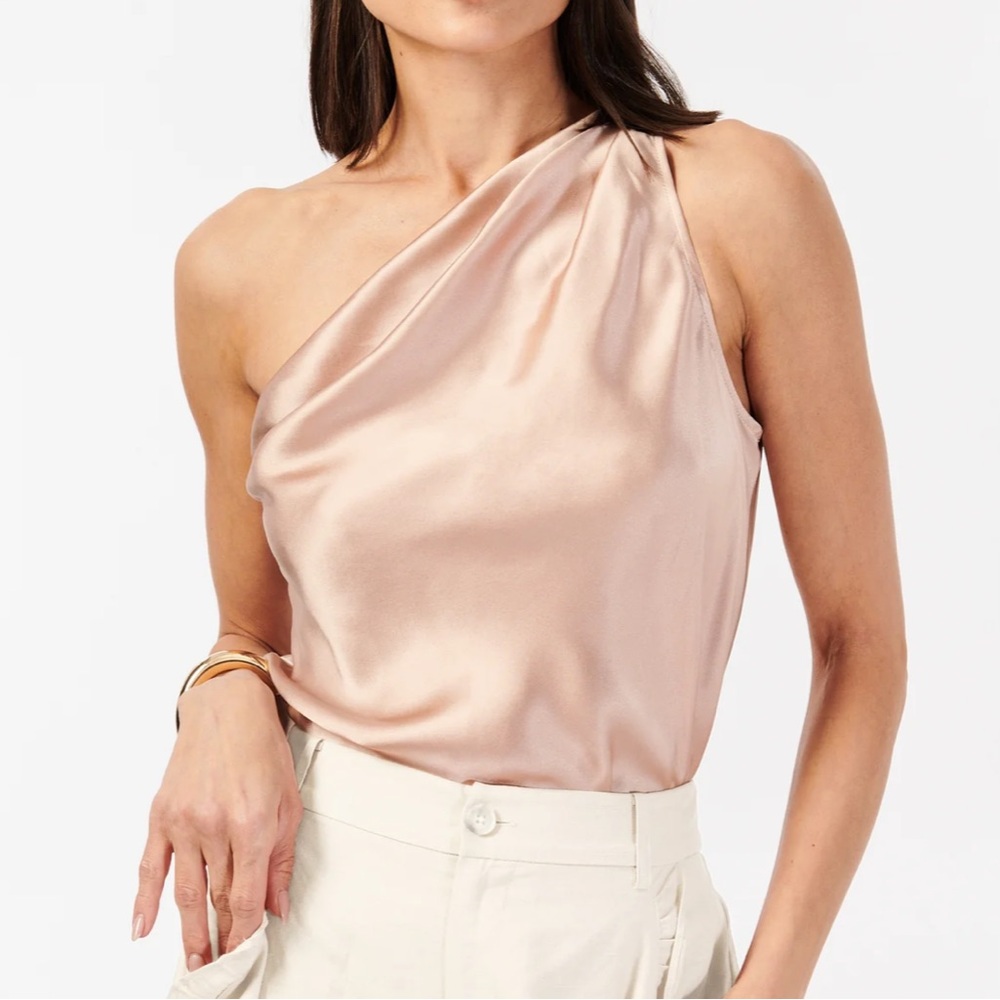 *Never Worn* Cami NYC Darby bodysuit Clay. Size Large. 100% silk.